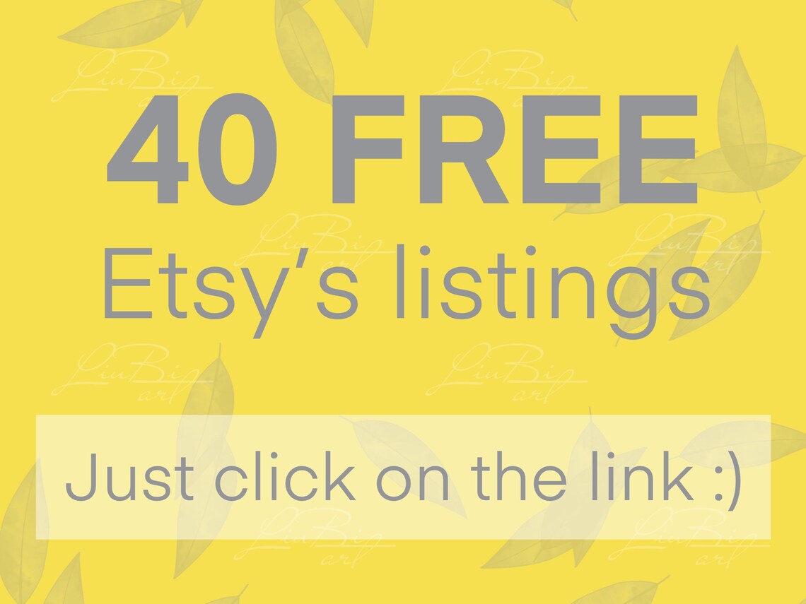 40 Free listing for register your Etsys shop | Etsy