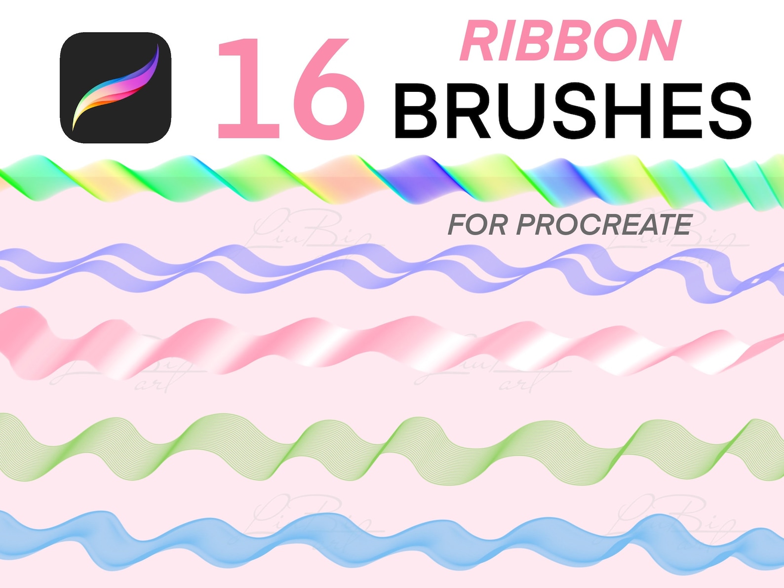 16 Procreate Ribbon Brushes Set. Fashion Designer Sketch Etsy