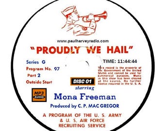 Proudly We Hail (478 Shows) Old Time Radio MP3 18 CD'S