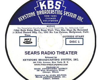 Sears Radio Theater (129 Shows) Old Time Radio MP3 6 CD'S