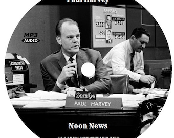 Paul Harvey - Noon News (104 News Broadcasts) Old Time Radio mp3 CD