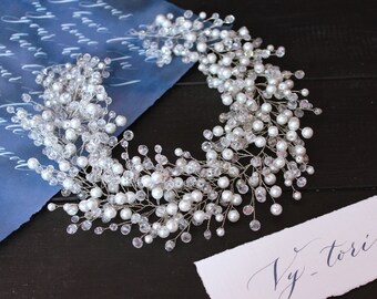 Bridal Tiara Silver Tiara Crystal Bridal Crown Wedding Tiara Bridal hair vine Crystals Bridal Wedding Headband wedding hair accessories