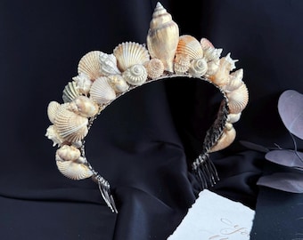 Adult Mermaid Crown Mermaid Costume Accessory Seashell Headband Mermaid Headpiece Mermaid Party Gift for Her Adult Shell Tiara
