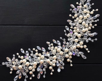 Pearl Bridal Hair Vine