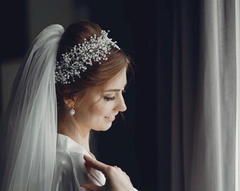 Bridal hair vine Crystals Bridal hair vine Bridal hair accessories Hair piece for bride Wedding hair piece Head piece for bride