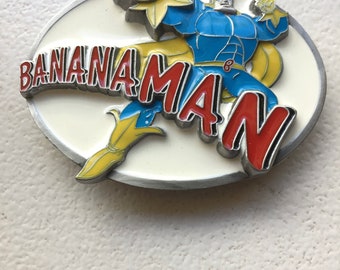 Bananaman belt buckle comic.