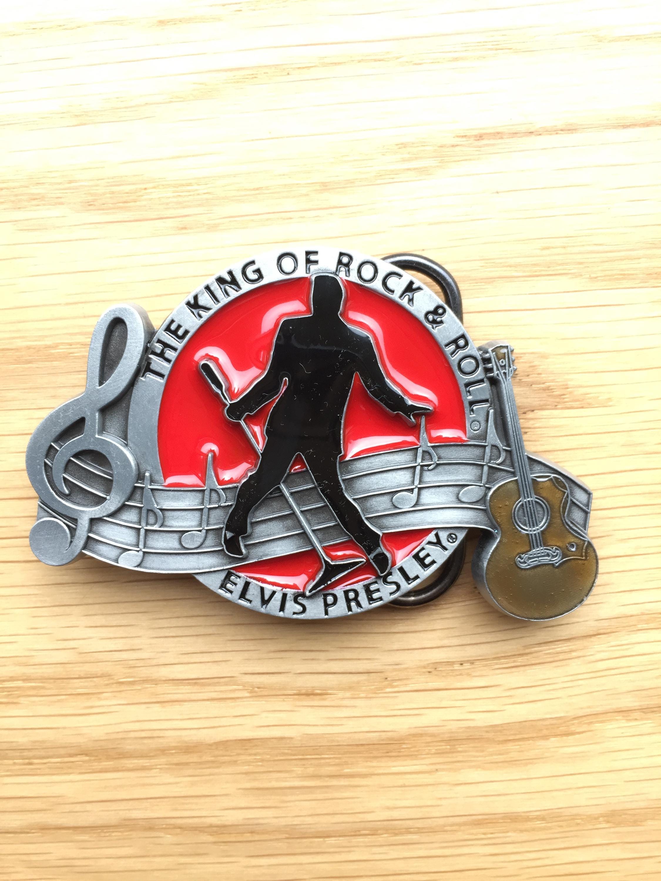 Elvis Presley The King Of Rock & Roll belt buckle Others Available Elvis Style Silver king of rock & roll Concho Belt | eBay main image 2