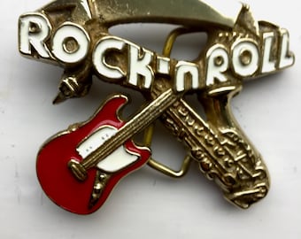Rock and roll belt buckle.