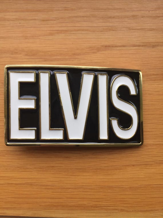New Elvis Presley The King Of Rock And Roll belt buckle Choose Your Color Elvis Presley The King of Rock & Roll Belt Buckle with  main image 4