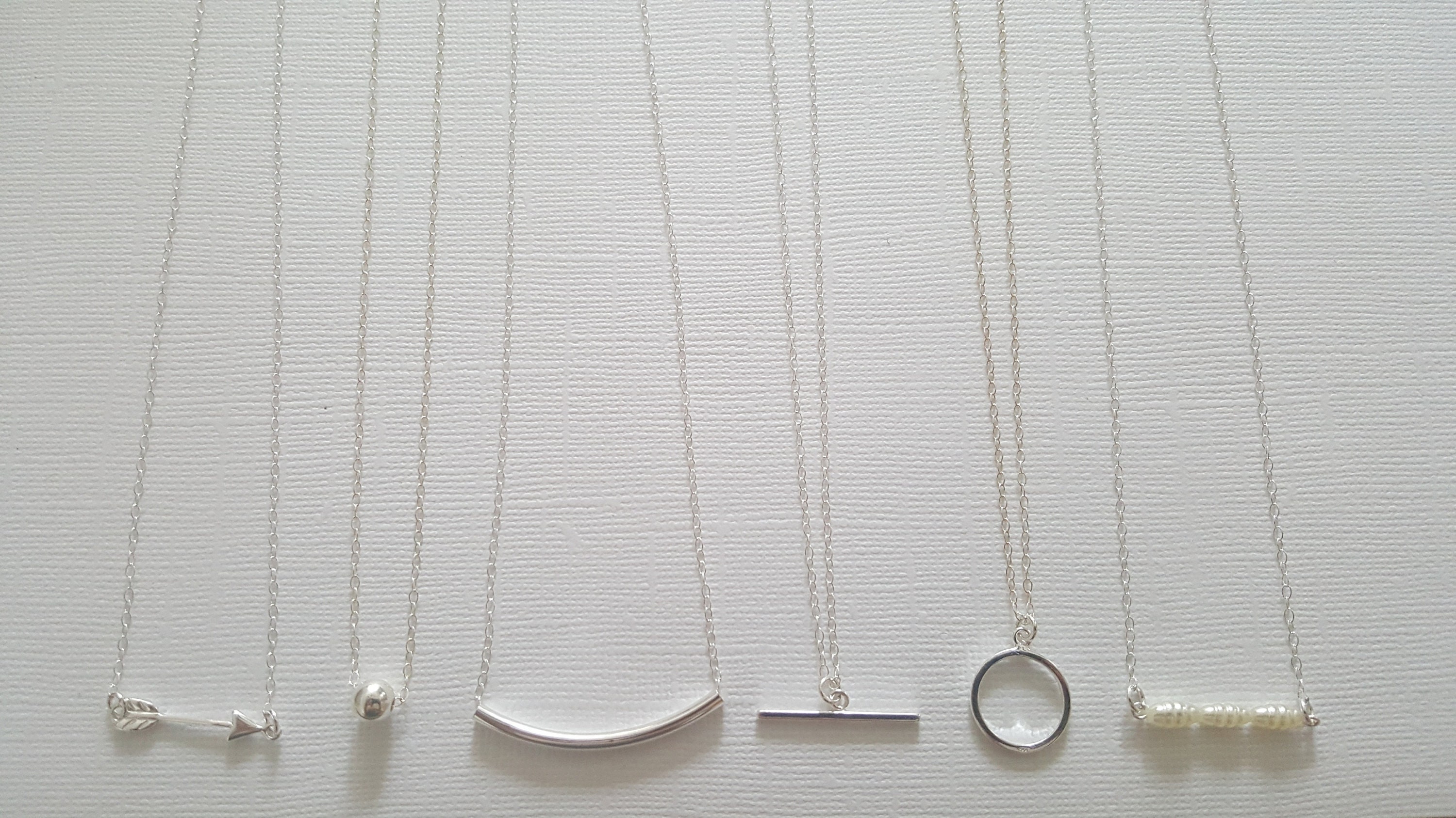 Minimalist Necklacesilver Bar Necklacesimple Silver Etsy