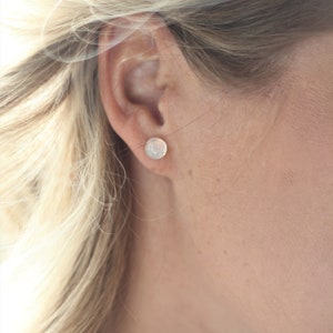 Stud earrings-moonstone earrings-simple earrings-Mother&#39;s Day-gift for her-earrings for her-minimalist earrings-dainty earrings-jewelry