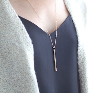 Gold Bar Halskette-einfache Halskette-minimalistische Halskette-Gold geschichtete Halskette-moderne Halskette-Gold gefüllt Halskette-trendy Halskette