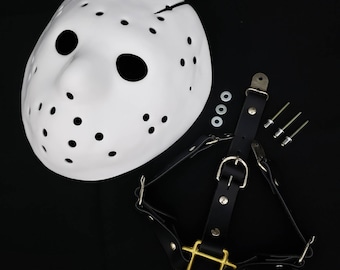 Hockey Mask Jason part 8 precut blank + straps +chevrons