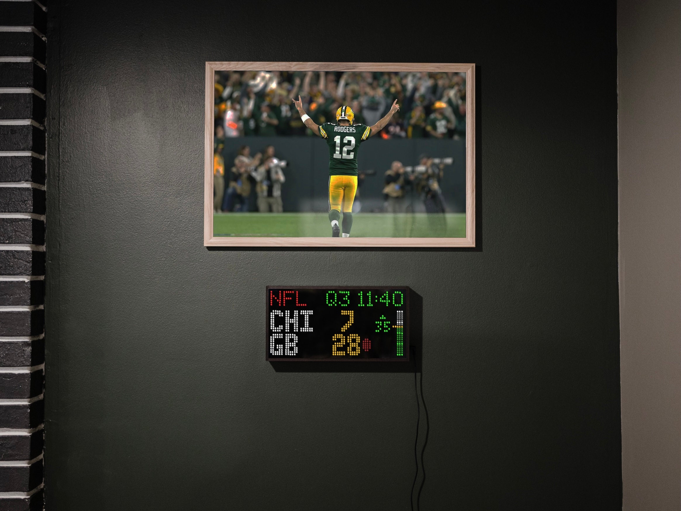 LED Ticker WiFi Clock with Weather Sports Stocks Cryptos Etsy