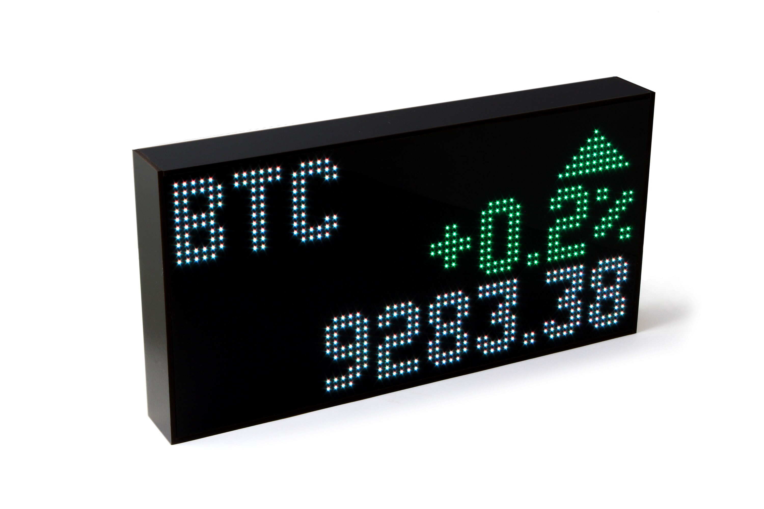 LED Ticker WiFi Clock with Weather Sports Stocks Cryptos Etsy