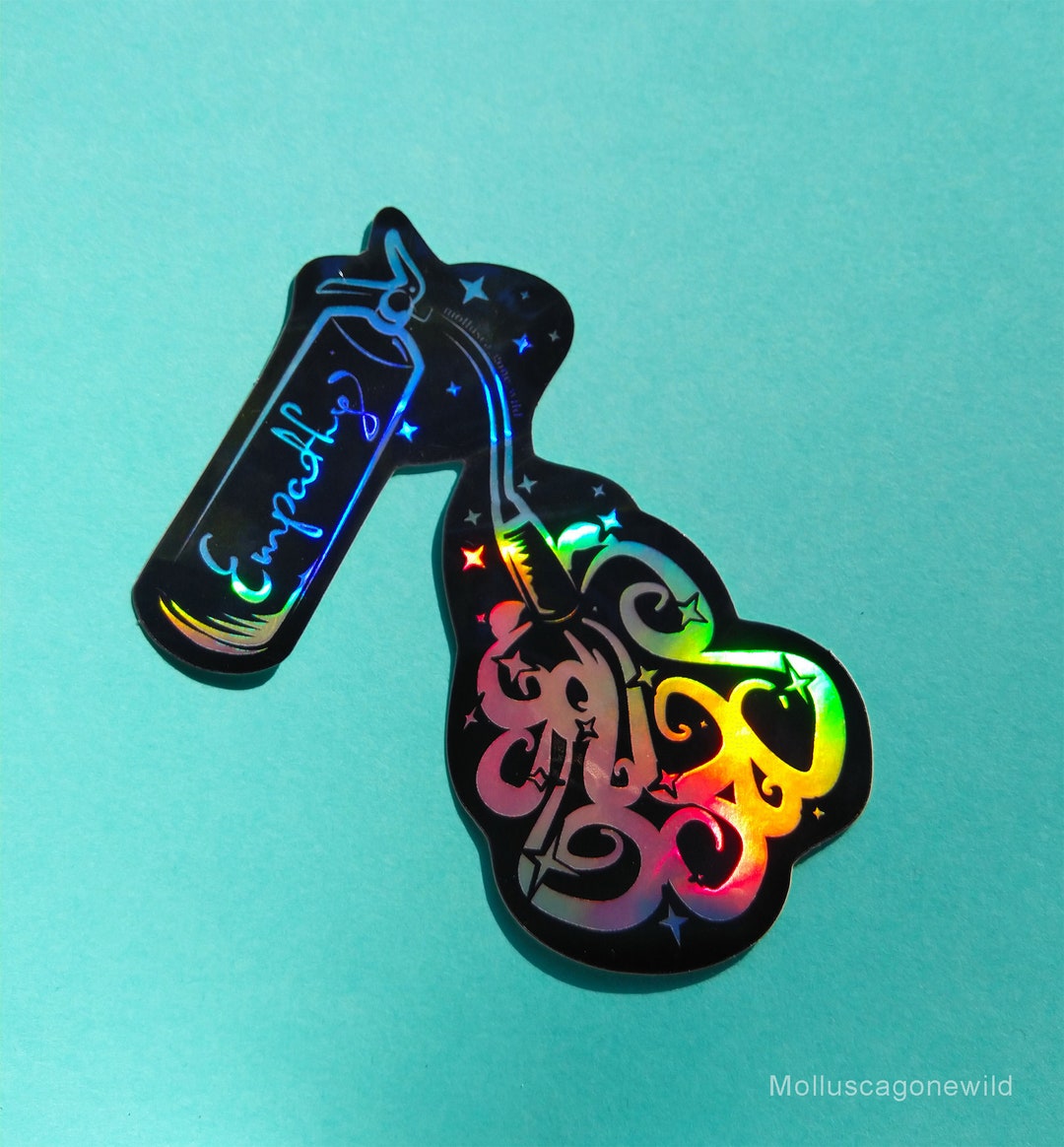 Telepathy Sticker Holographic Sticker / Empathy Decal / Fire Extinguisher Laptop Decal - Etsy