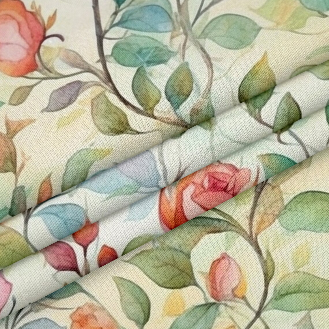 Bright Flowers Seamless Pattern Watercolor Flowers Digital Clip Art