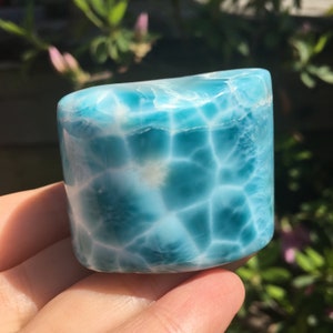 145g high quality Larimar freeform, dark blue Larimar stone, Larimar crystal