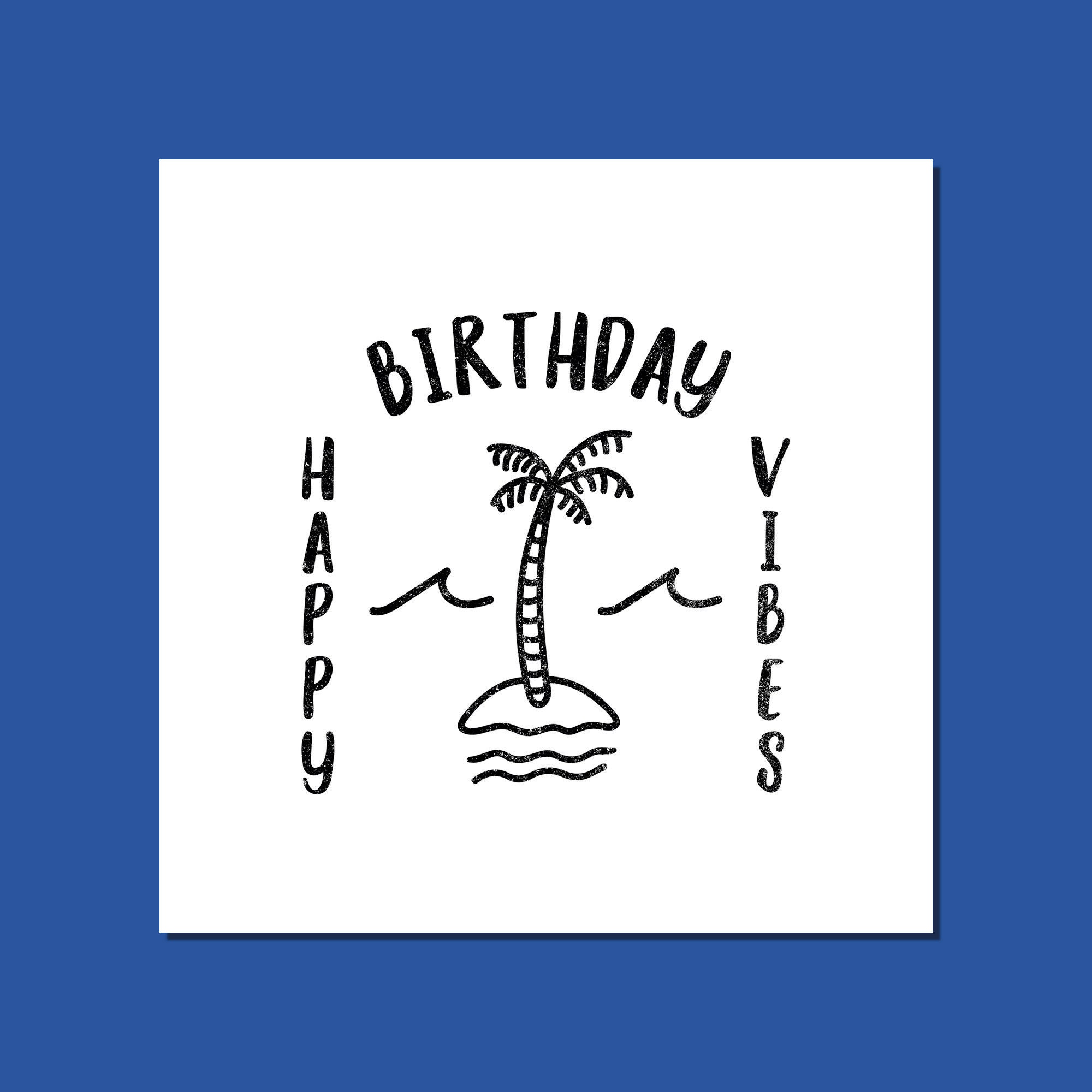 Happy Birthday Vibes Card - Etsy