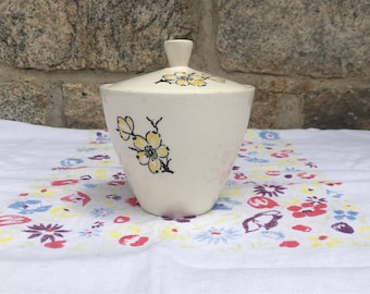 Ceramic Sugar bowl with flowers
