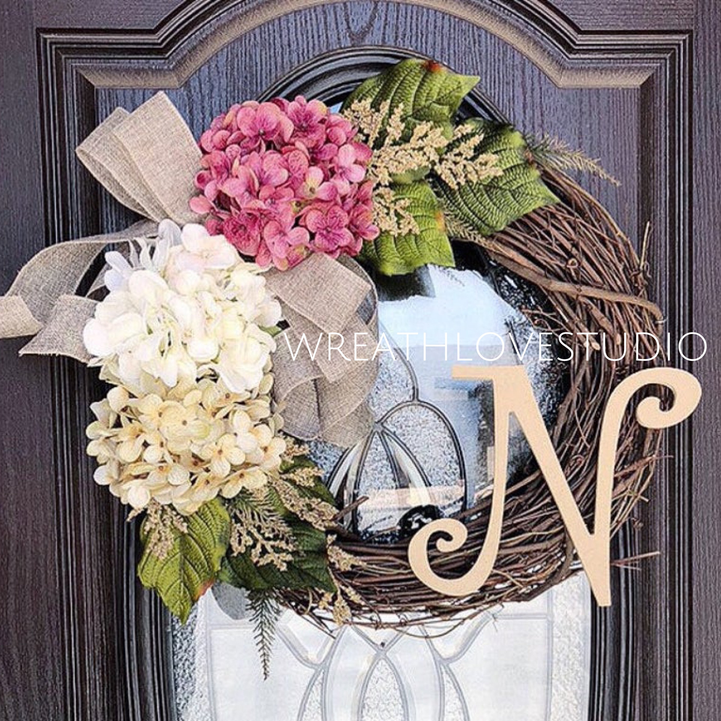Neapolitan Hydrangea Wreath - Summer Wreaths For Front Door - Wreaths…