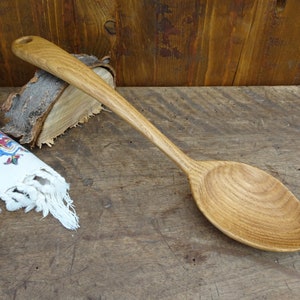 Reserved for Sydney - Hand Carved Wooden Spoon, Handmade Serving Cooking Spoon, Hand Carved Oak Wooden Spoon, Hand Carved Utensils
