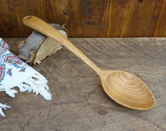 Reserved for Sydney - Hand Carved Wooden Spoon, Handmade Serving Cooking Spoon, Hand Carved Oak Wooden Spoon, Hand Carved Utensils