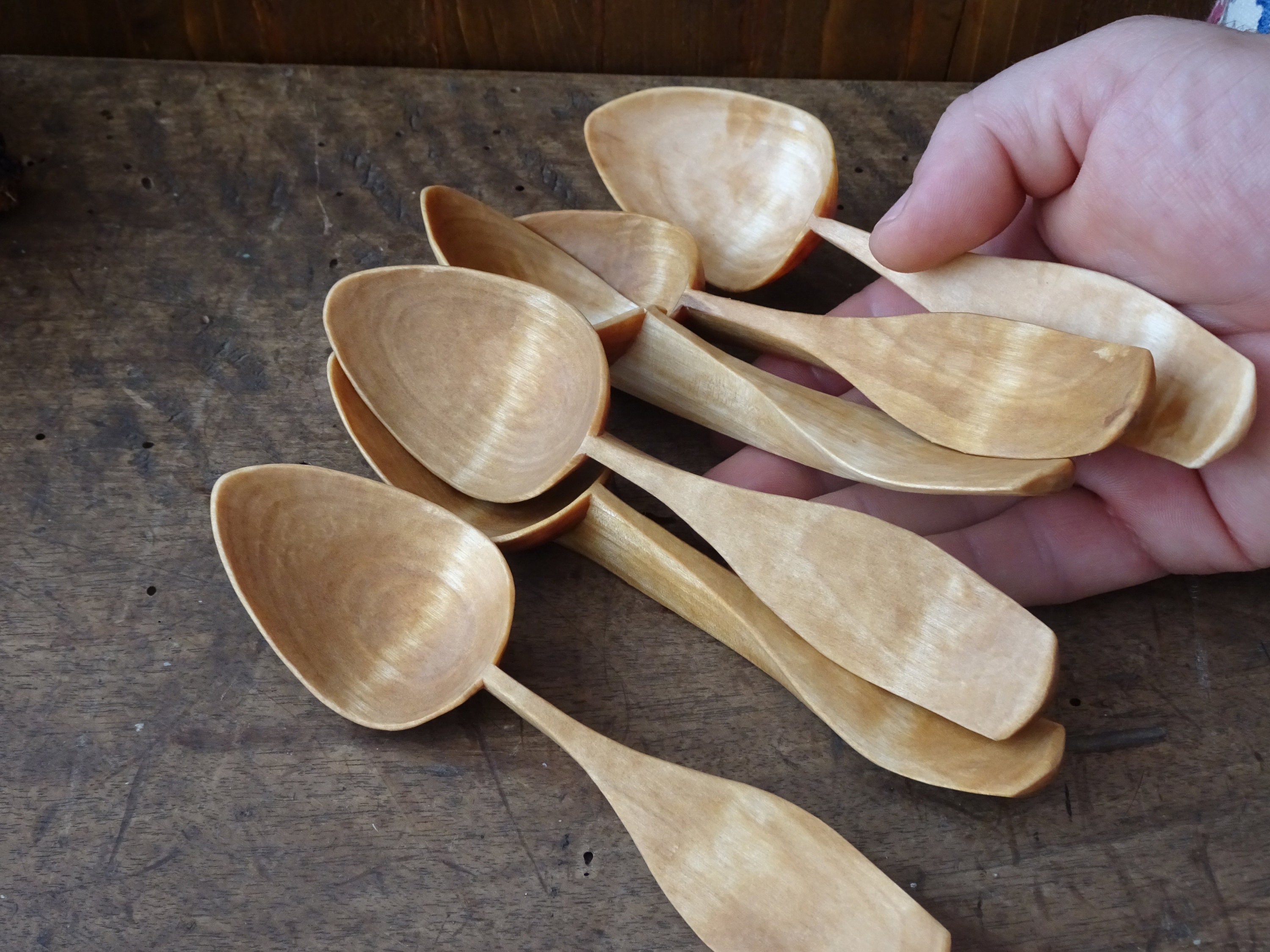 Einzigartiges Gebranntes Holzlöffel-Set - Handbemalt Für Küche & Deko