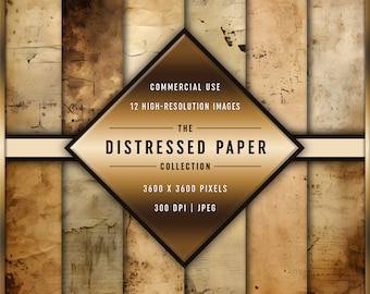 The Distressed Paper Collection | 12 High-Resolution Digital Papers