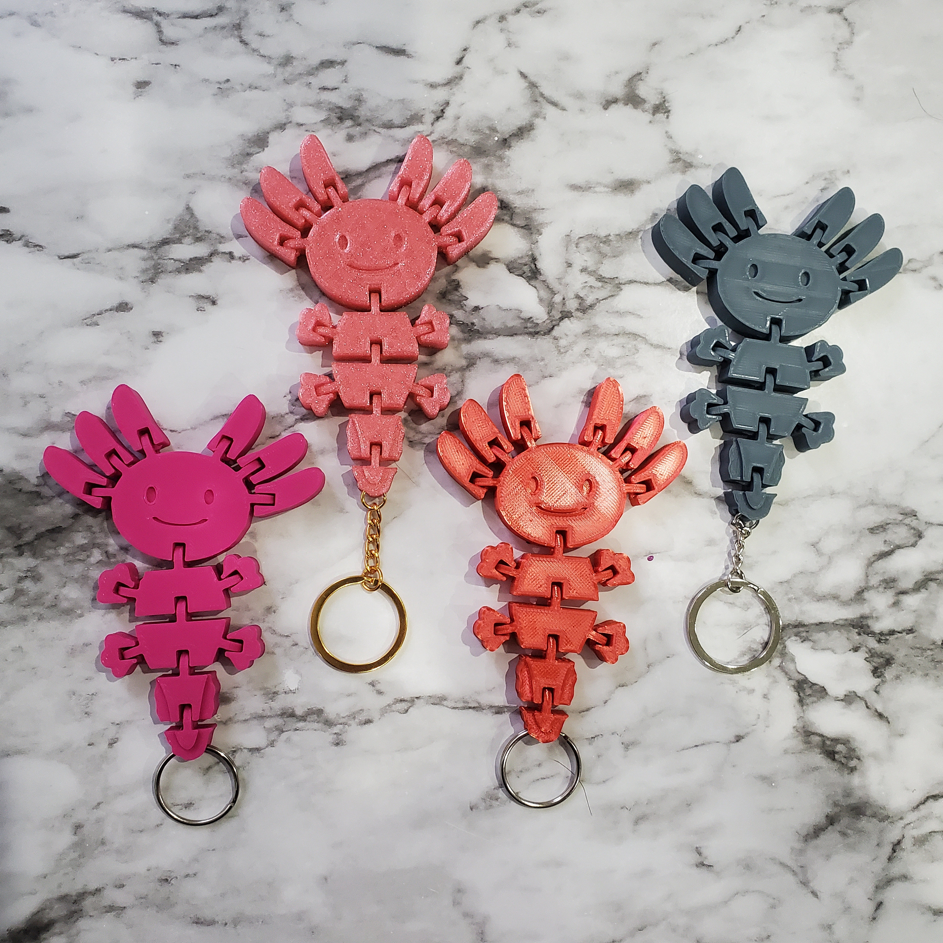 Axolotl Keychain 