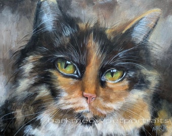 Custom cat painting print, Calico cat art print, Gift for cat lover, acrylic art print, fine art print, Calico acrylic, acrylic artwork