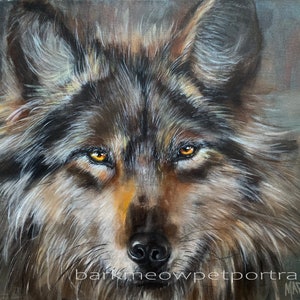 custom wolf painting, wolf artwork print, Gift for wolf lover, acrylic wolf, acrylic painting print, hand painted artwork, fine art print