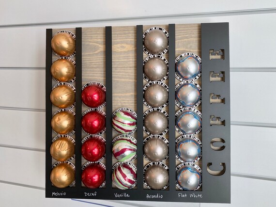 Wood and Metal Nespresso Vertuo Coffee Pod Holder Storage ...