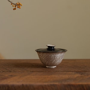 Handmade Silver Glazed Pomegranate Gaiwan