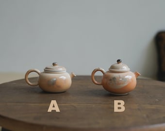 Handmade Peach Yellow Teapot