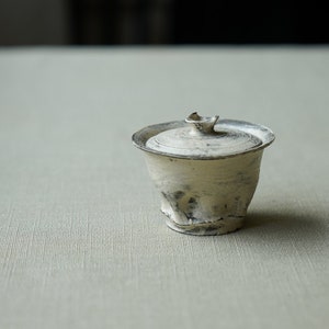 Ripple de arroz branco artesanal Gaiwan