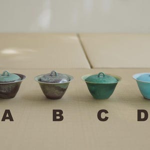 Handmade UFO Dark Green Glaze Gaiwan