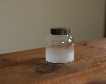 Small Frosted Glass Tea Jar