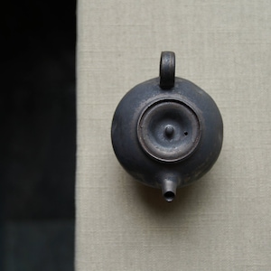 Handmade Matte Black & Bronze Teapot