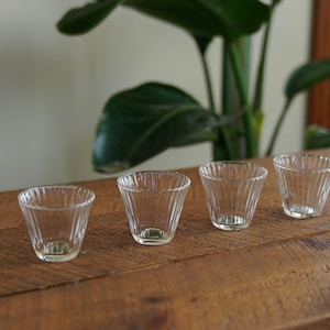 Line Texture Glass Teacup - Tall