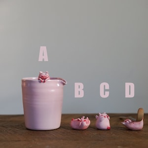 Handmade Pink Mini Flying Pig