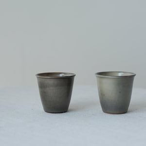 Handmade Smoky Grey Glazed Teacup