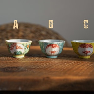 Hand-Painted Vintage Chinese Garden Teacup