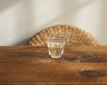 Floral Glass Teacup