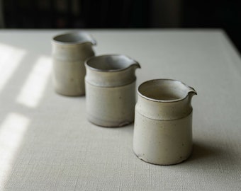 Light Gray & Beige Glazed Fair Cup