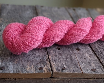 Coral Pink 100% Cashmere Recycled Yarn