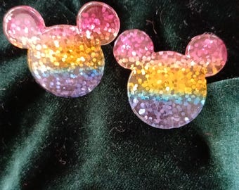 Mickey Mouse rainbow earrings