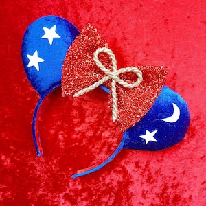 Ready to Ship Sorcerer star Fantastia ears matching bow.