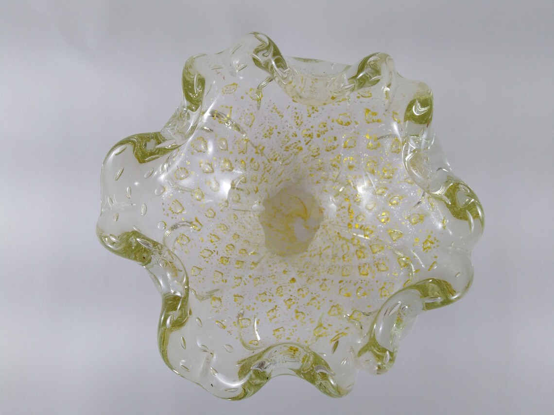 Murano Controlled Bubble Glass Bowl Etsy UK