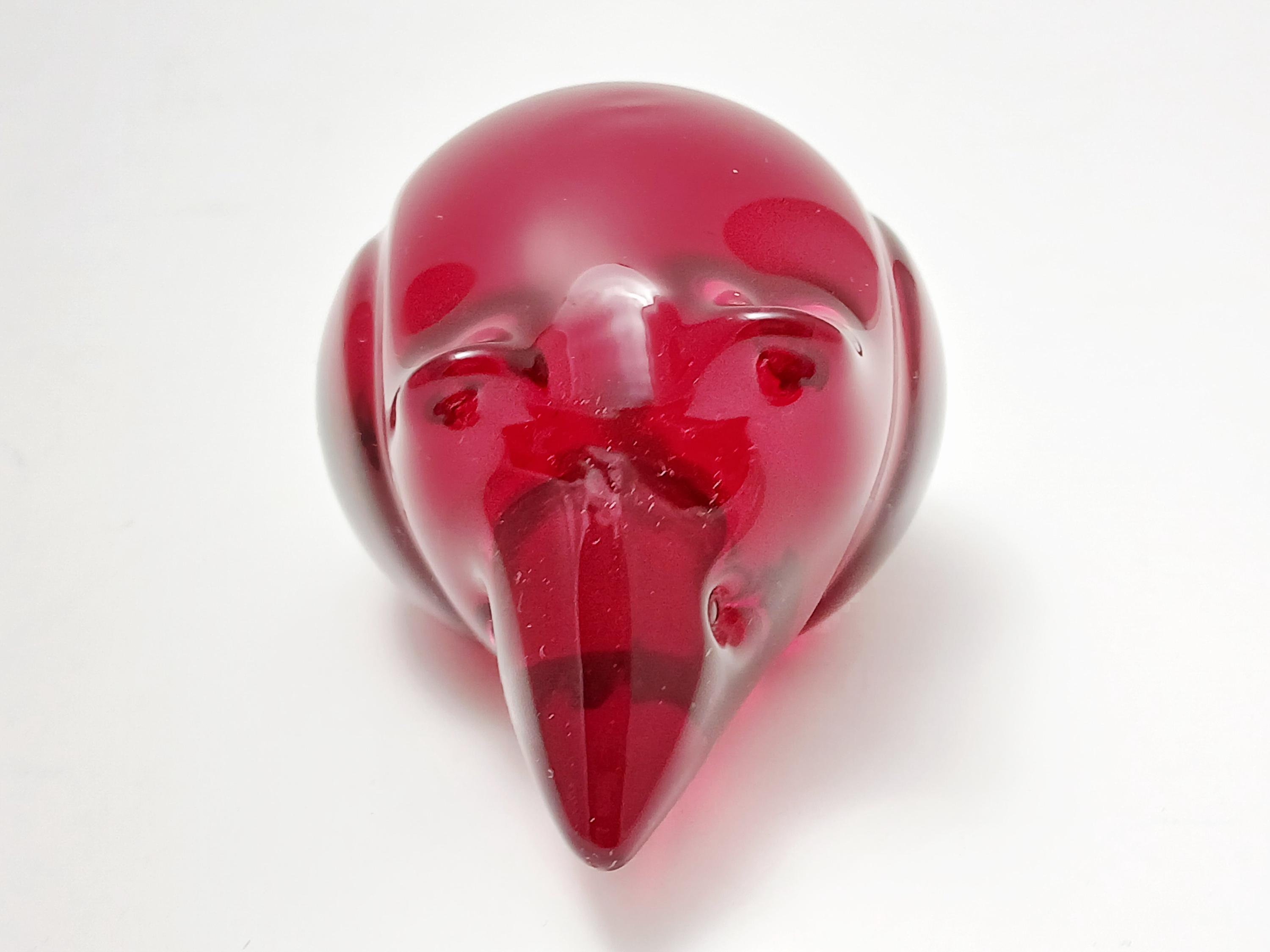 Swedish FN Konstglas Marcolin Red Glass Mouse - Etsy